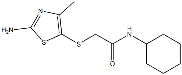 2-[(2-amino-4-methyl-1,3-thiazol-5-yl)sulfanyl]-N-cyclohexylacetamide Structure