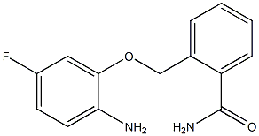2-[(2-amino-5-fluorophenoxy)methyl]benzamide Structure