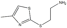 2-[(2-aminoethyl)sulfanyl]-4-methyl-1,3-thiazole 구조식 이미지
