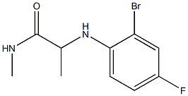 2-[(2-bromo-4-fluorophenyl)amino]-N-methylpropanamide 구조식 이미지