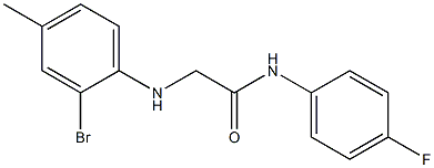 2-[(2-bromo-4-methylphenyl)amino]-N-(4-fluorophenyl)acetamide Structure