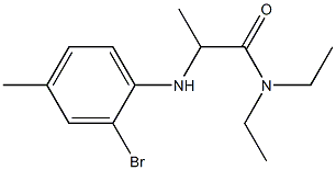 2-[(2-bromo-4-methylphenyl)amino]-N,N-diethylpropanamide Structure