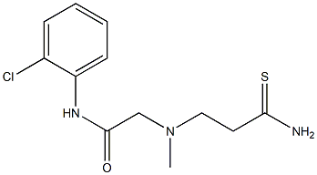 2-[(2-carbamothioylethyl)(methyl)amino]-N-(2-chlorophenyl)acetamide 구조식 이미지