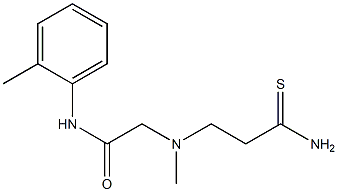 2-[(2-carbamothioylethyl)(methyl)amino]-N-(2-methylphenyl)acetamide 구조식 이미지