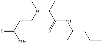 2-[(2-carbamothioylethyl)(methyl)amino]-N-(pentan-2-yl)propanamide Structure