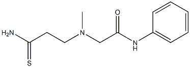 2-[(2-carbamothioylethyl)(methyl)amino]-N-phenylacetamide 구조식 이미지