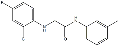 2-[(2-chloro-4-fluorophenyl)amino]-N-(3-methylphenyl)acetamide 구조식 이미지