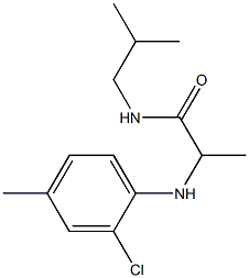 2-[(2-chloro-4-methylphenyl)amino]-N-(2-methylpropyl)propanamide Structure