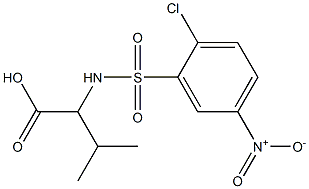 2-[(2-chloro-5-nitrobenzene)sulfonamido]-3-methylbutanoic acid Structure