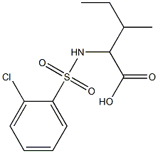 2-[(2-chlorobenzene)sulfonamido]-3-methylpentanoic acid 구조식 이미지