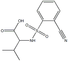 2-[(2-cyanobenzene)sulfonamido]-3-methylbutanoic acid Structure