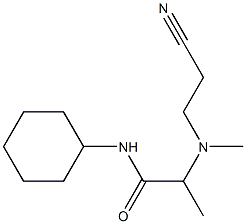 2-[(2-cyanoethyl)(methyl)amino]-N-cyclohexylpropanamide Structure