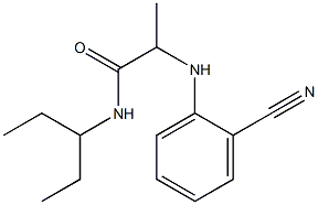 2-[(2-cyanophenyl)amino]-N-(pentan-3-yl)propanamide Structure