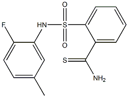 2-[(2-fluoro-5-methylphenyl)sulfamoyl]benzene-1-carbothioamide 구조식 이미지