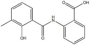 2-[(2-hydroxy-3-methylbenzene)amido]benzoic acid Structure