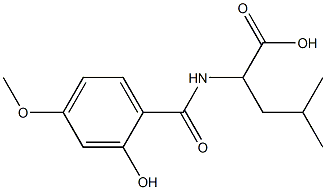 2-[(2-hydroxy-4-methoxybenzoyl)amino]-4-methylpentanoic acid Structure