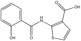 2-[(2-hydroxybenzoyl)amino]thiophene-3-carboxylic acid 구조식 이미지