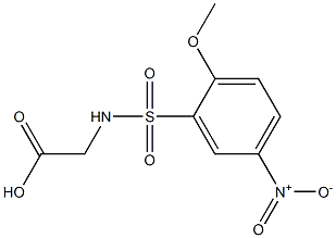 2-[(2-methoxy-5-nitrobenzene)sulfonamido]acetic acid Structure