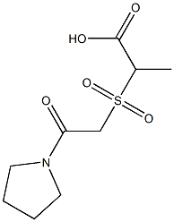 2-[(2-oxo-2-pyrrolidin-1-ylethyl)sulfonyl]propanoic acid 구조식 이미지