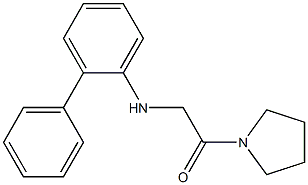 2-[(2-phenylphenyl)amino]-1-(pyrrolidin-1-yl)ethan-1-one Structure