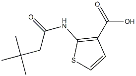 2-[(3,3-dimethylbutanoyl)amino]thiophene-3-carboxylic acid 구조식 이미지