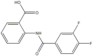 2-[(3,4-difluorobenzene)amido]benzoic acid 구조식 이미지