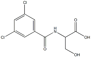 2-[(3,5-dichlorobenzoyl)amino]-3-hydroxypropanoic acid 구조식 이미지