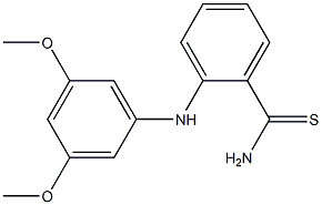2-[(3,5-dimethoxyphenyl)amino]benzene-1-carbothioamide 구조식 이미지