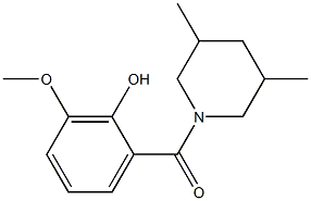 2-[(3,5-dimethylpiperidin-1-yl)carbonyl]-6-methoxyphenol 구조식 이미지