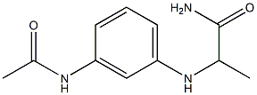 2-[(3-acetamidophenyl)amino]propanamide Structure