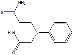2-[(3-amino-3-thioxopropyl)(phenyl)amino]acetamide 구조식 이미지