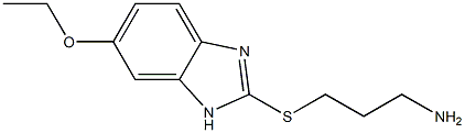 2-[(3-aminopropyl)sulfanyl]-6-ethoxy-1H-1,3-benzodiazole 구조식 이미지