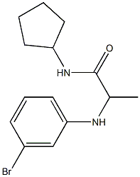 2-[(3-bromophenyl)amino]-N-cyclopentylpropanamide 구조식 이미지