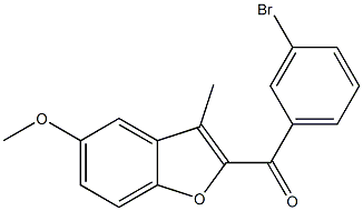 2-[(3-bromophenyl)carbonyl]-5-methoxy-3-methyl-1-benzofuran 구조식 이미지