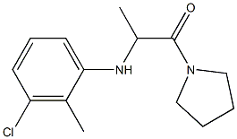 2-[(3-chloro-2-methylphenyl)amino]-1-(pyrrolidin-1-yl)propan-1-one Structure