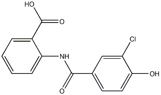 2-[(3-chloro-4-hydroxybenzene)(methyl)amido]benzoic acid Structure