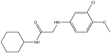 2-[(3-chloro-4-methoxyphenyl)amino]-N-cyclohexylacetamide 구조식 이미지