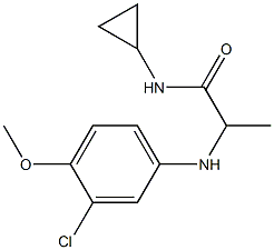 2-[(3-chloro-4-methoxyphenyl)amino]-N-cyclopropylpropanamide Structure