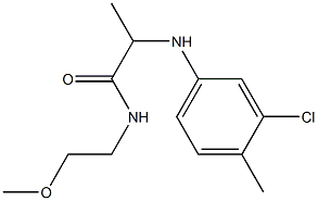 2-[(3-chloro-4-methylphenyl)amino]-N-(2-methoxyethyl)propanamide Structure