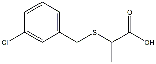 2-[(3-chlorobenzyl)thio]propanoic acid 구조식 이미지