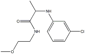 2-[(3-chlorophenyl)amino]-N-(2-methoxyethyl)propanamide 구조식 이미지