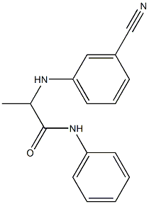 2-[(3-cyanophenyl)amino]-N-phenylpropanamide Structure