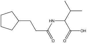 2-[(3-cyclopentylpropanoyl)amino]-3-methylbutanoic acid 구조식 이미지