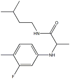2-[(3-fluoro-4-methylphenyl)amino]-N-(3-methylbutyl)propanamide 구조식 이미지