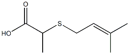 2-[(3-methylbut-2-enyl)thio]propanoic acid Structure