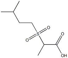 2-[(3-methylbutyl)sulfonyl]propanoic acid Structure