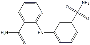 2-[(3-sulfamoylphenyl)amino]pyridine-3-carbothioamide Structure