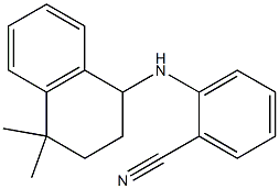 2-[(4,4-dimethyl-1,2,3,4-tetrahydronaphthalen-1-yl)amino]benzonitrile Structure