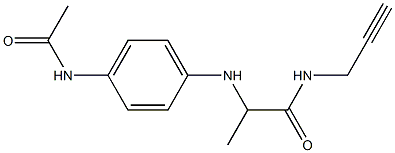 2-[(4-acetamidophenyl)amino]-N-(prop-2-yn-1-yl)propanamide 구조식 이미지