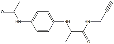 2-[(4-acetamidophenyl)amino]-N-(prop-2-yn-1-yl)propanamide Structure